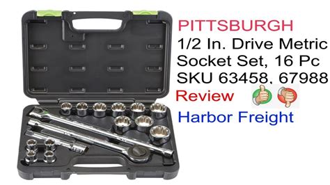 PITTSBURGH PRO 1/2 in. Drive Metric Socket Set, 16-Piece Review - YouTube