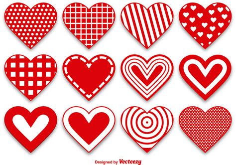 Set of Modern and Cute Heart Vectors 107306 Vector Art at Vecteezy