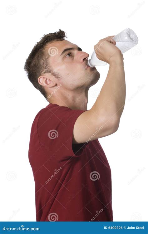 Man Drinking Water from Bottle Stock Photo - Image of refreshing, attractive: 6400296