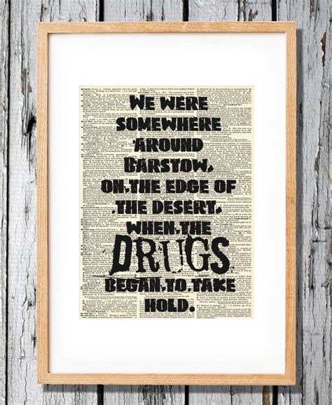 Hunter S. Thompson Quote Fear and Loathing Art Print on | Etsy