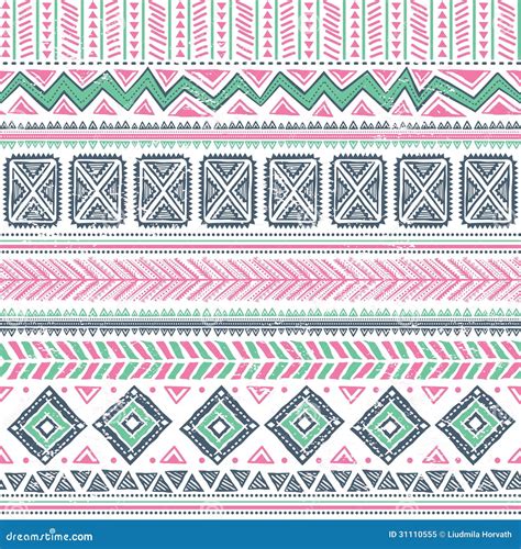 Abstract tribal pattern stock vector. Illustration of decor - 31110555