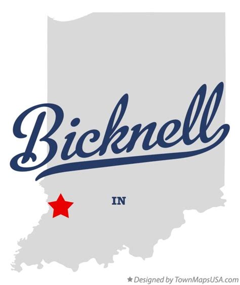 Map of Bicknell, IN, Indiana