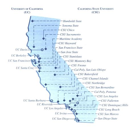 Map Of California Universities | Time Zones Map