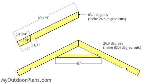 12x8 8x8 Gable Shed Roof Plans | MyOutdoorPlans | Free Woodworking ...