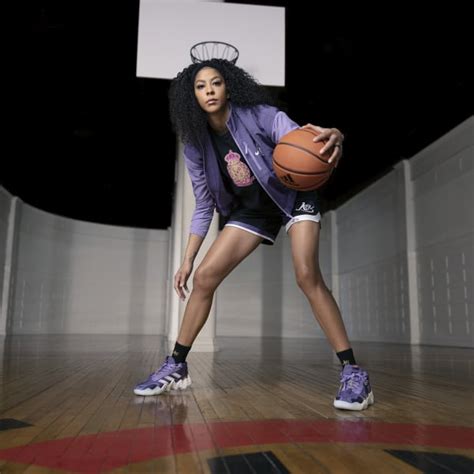 adidas Exhibit B Candace Parker Mid Basketball Shoes - Purple | Women's ...