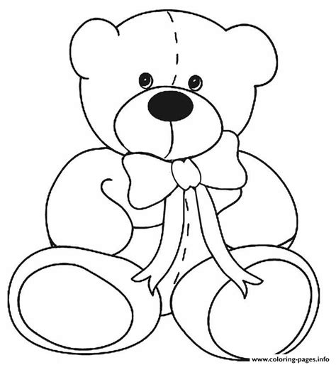 Classic Teddy Bear Coloring page Printable