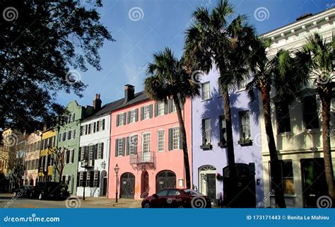 Rainbow Row. Charleston, SC. U.S Editorial Stock Photo - Image of ...