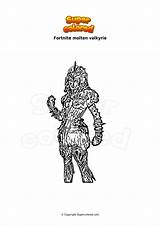 Coloring Page Fortnite molten Valkyrie  Supercoloredcom sketch template