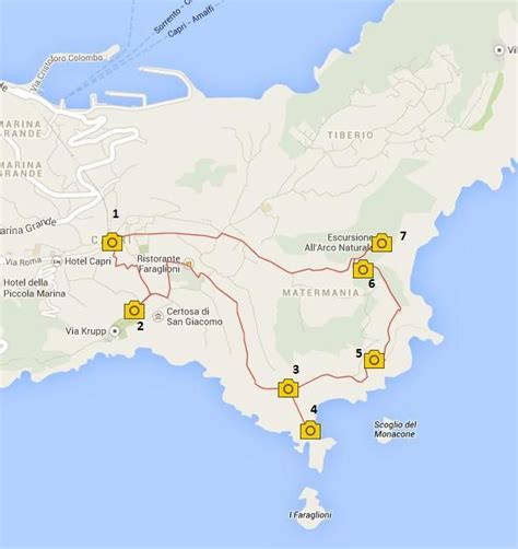 Capri walking itinerary: breathtaking Faraglioni and Natural Arch | Walking tour, Vacation trips ...