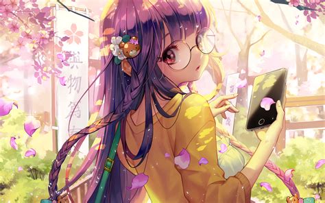 Cute Anime Girls Glasses Wallpapers - Wallpaper Cave