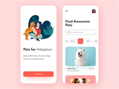 Pets Adoption - Mobile App by Hafiz Rana on Dribbble