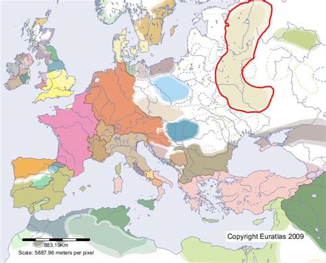 Euratlas Periodis Web - Karte von Land der Rus im Jahre 900