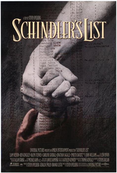 Saul Bass Presents Schindler’s List | Movie Poster Museum