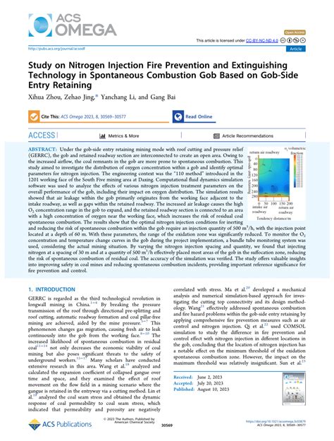 (PDF) Study on Nitrogen Injection Fire Prevention and Extinguishing Technology in Spontaneous ...