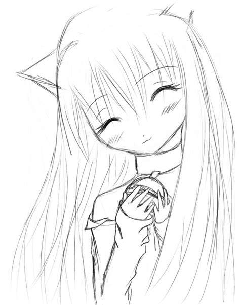 Neko girl Drawing by Darkkitty123 on DeviantArt