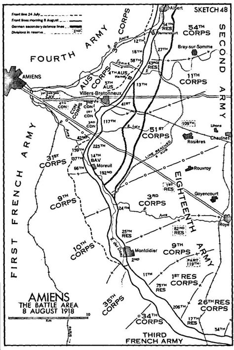 Maps: The Battle of Amiens from August 8 to 18, 1918 – War Diary of the ...