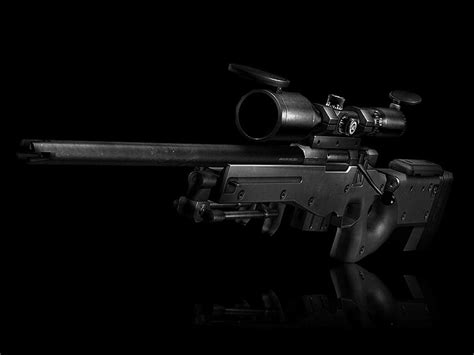 HD wallpaper: grey and black rifle with scope, weapons, optics, sniper rifle | Wallpaper Flare