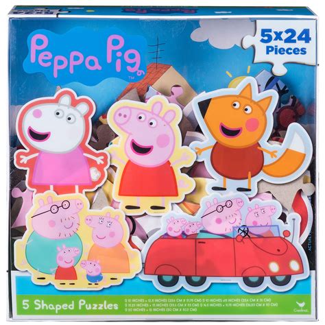 Peppa Pig 5-Pack of wood Jigsaw Puzzles for Families, Kids, and ...