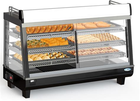 Commercial 48" Countertop Food Warmer Display Case with LED Lighting and Front Sliding Door 6.5 ...