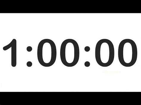 1 Hour Countdown Timer with Alarm! Clock Timer 1 Hour! - YouTube