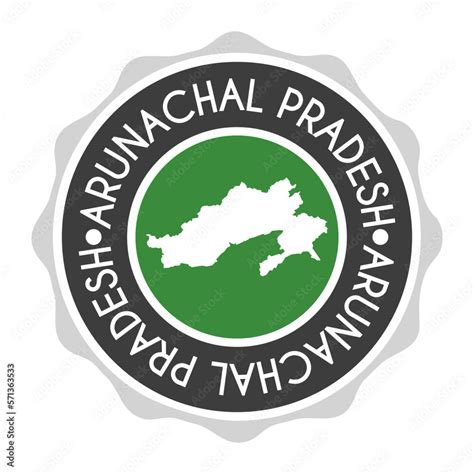 Vetor de Arunachal Pradesh, India Badge Map Vector Seal Vector Sign ...