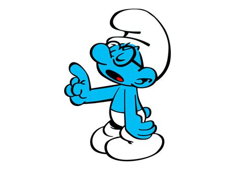 Brainy Smurf Vector - SuperAwesomeVectors