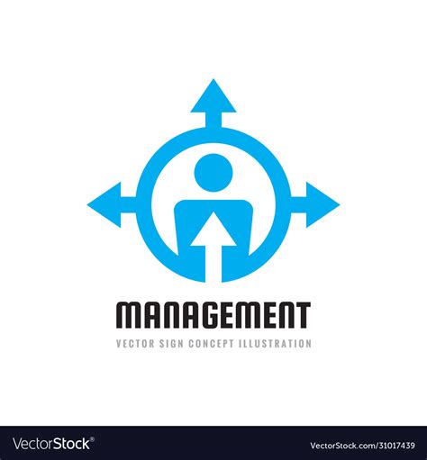 Management logo design hr concept sign Royalty Free Vector