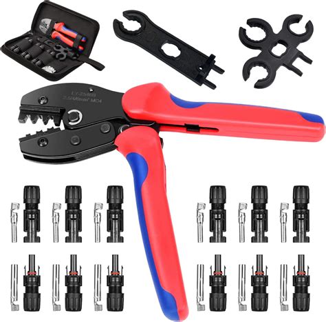 Kohree Solar Panel Cable Crimping Tool Kit with Spanners & Connectors