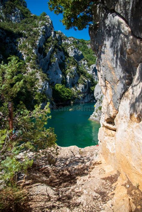 Riding Canoe in the Gorges Du Verdon Stock Photo - Image of canoe ...