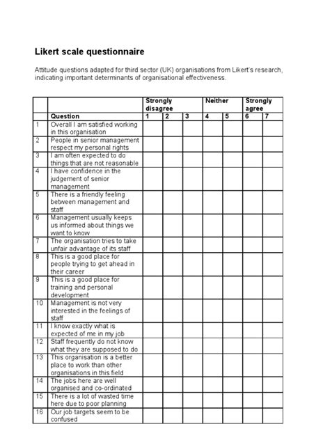 Creating Likert Scale Questions