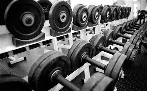 Download wallpapers gym, dumbbells, old dumbbell, workout for desktop free. Pictures for desktop ...