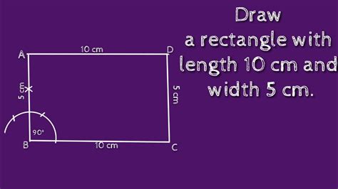 How to draw a rectangle with length 10 cm and width 5 cm.@SHSIRCLASSES ...