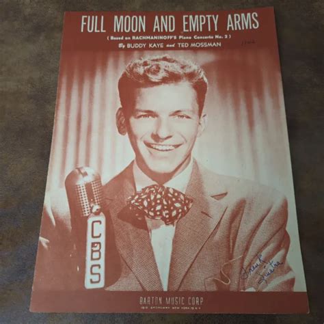 VINTAGE SHEET MUSIC - Full Moon and Empty Arms, Kaye/Mossman 1946 $5.99 - PicClick