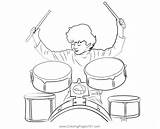 Boy Drummer Coloring Page For Kids  Free Drum Printable Pages sketch template