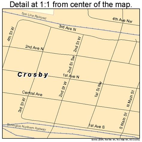 Crosby North Dakota Street Map 3816940