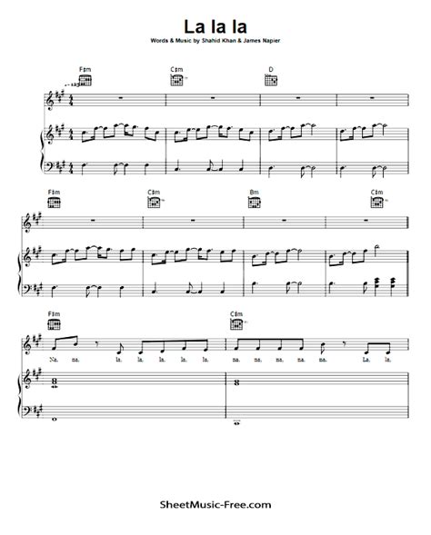 La La La Sheet Music Naughty Boy - ♪ SHEETMUSIC-FREE.COM