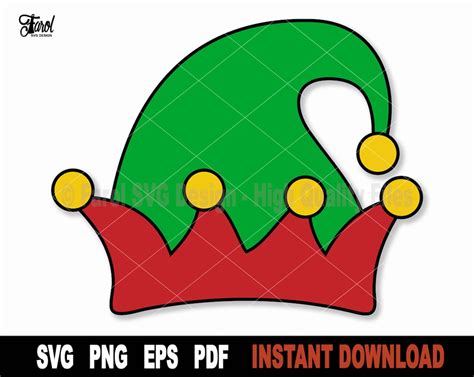 Elf Hat Svg Elf Svg Christmas Svg Xmas Svg File File for - Etsy