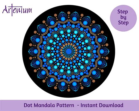 Mandala Dot Art Designs For Beginners : Mandala Dot Painting Beginners Tutorial Green Flower ...