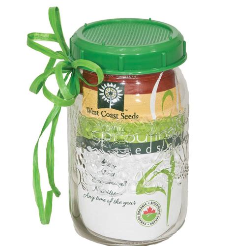 Sprouting Jar with Plastic Lid and Seed – West Coast Seeds