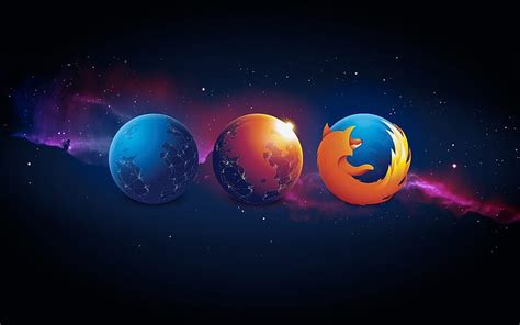 HD wallpaper: Firefox Planet, mozilla firefox logo, planets, hi tech ...