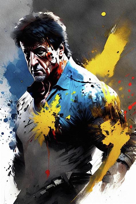 Sylvester Stallone, Actor Painting by John Springfield - Pixels