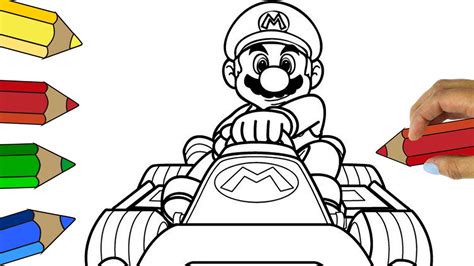 🔴How to Draw MARIO Kart Racer🏎️How to Draw SUPER MARIO BROS Movie| Como Dibujar a MARIO BROS ...