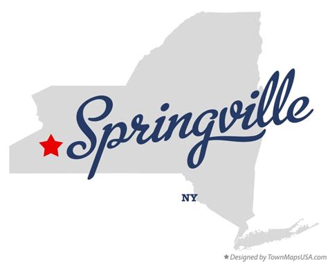 Map of Springville, NY, New York