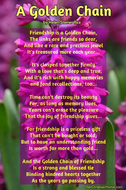 Friday Friendship Day – A Friendship Poem by Helen Steiner Rice ...