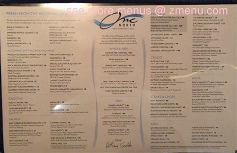 Menu at Opus Steakhouse, Jericho, 4 Old Jericho Turnpike