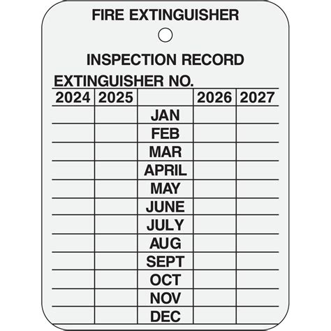 Free Printable Fire Extinguisher Inspection Tags | TUTORE.ORG - Master of Documents