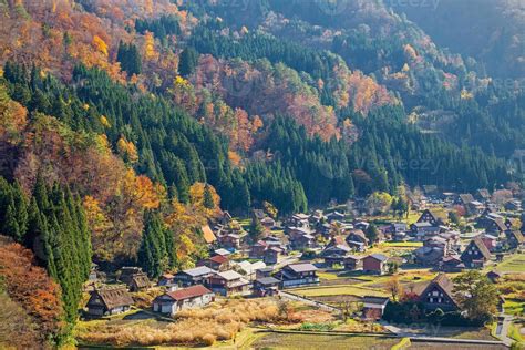 Japan-aerial view of Shirakawa-Go 1413837 Stock Photo at Vecteezy