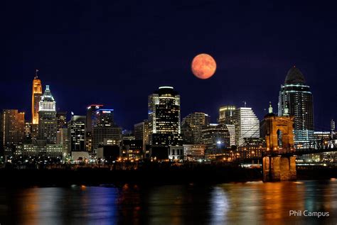 "Cincinnati Skyline" by Phil Campus | Redbubble