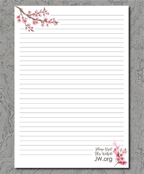 Jw Letter Writing Template Printable - Printable Templates