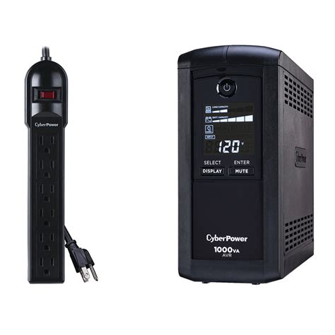 CyberPower 1000 UPS & 6 Outlet Surge Protector - Walmart.com